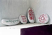 Ladakh - Rizong gompa, painted stones